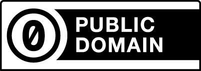CC 0 Lizenz, links eine 0, dann "Public Domain"