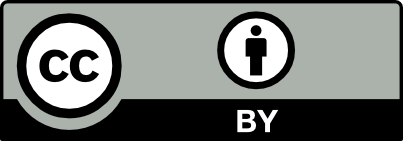 CC BY Lizenz, links CC, danach das BY-Symbol